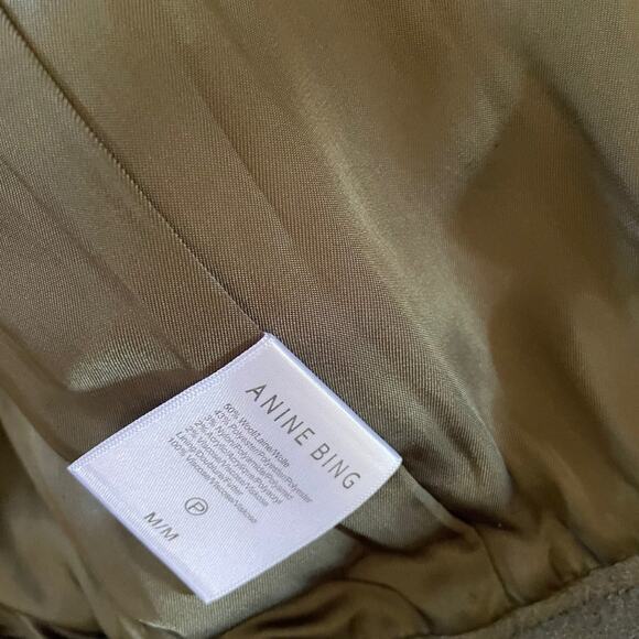 Anine Bing Military Green Cropped Wool Dallas Jacket military equestrian western - Picture 8 of 11